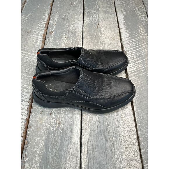 Ultimate Collection by Clarks Men's Black Leather Slip-on Shoes | Size 8M - Picture 2 of 5